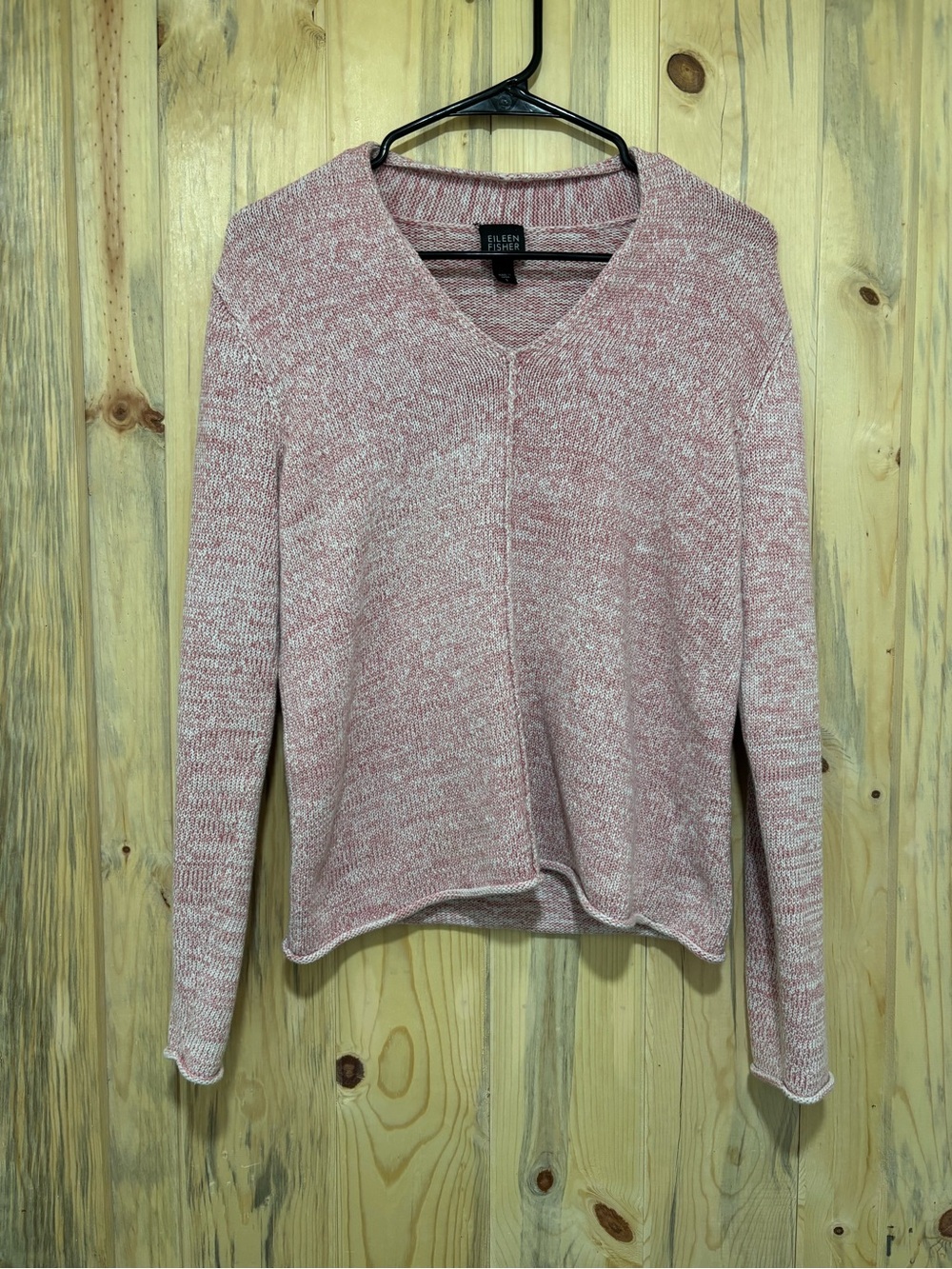 Eileen Fisher Marled Rose V-Neck Sweater